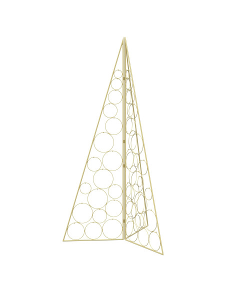 Albero di Natale in metallo KUOPIO 140 cm Acciaio Oro