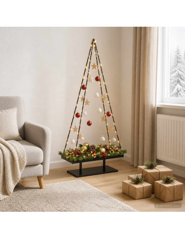 Albero di Natale in metallo con supporto KUOPIO 180 cm Acciaio