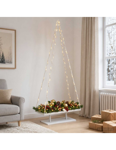 Albero di Natale in metallo con supporto KUOPIO 210 cm Acciaio