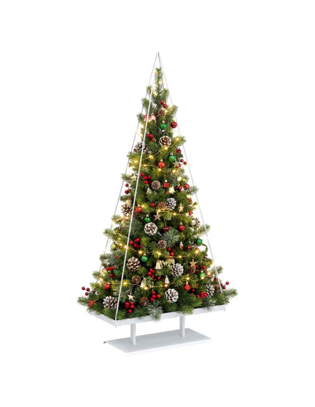 Albero di Natale in metallo con supporto KUOPIO 180 cm Acciaio