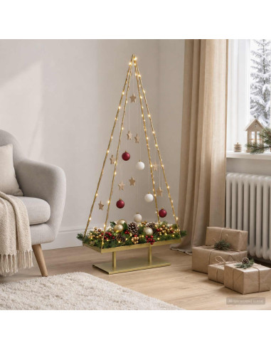Albero di Natale in metallo con supporto KUOPIO 180 cm Acciaio