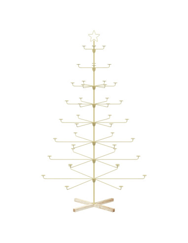 Albero di Natale in Metallo con Supporto KUOPIO 210 cm Acciaio