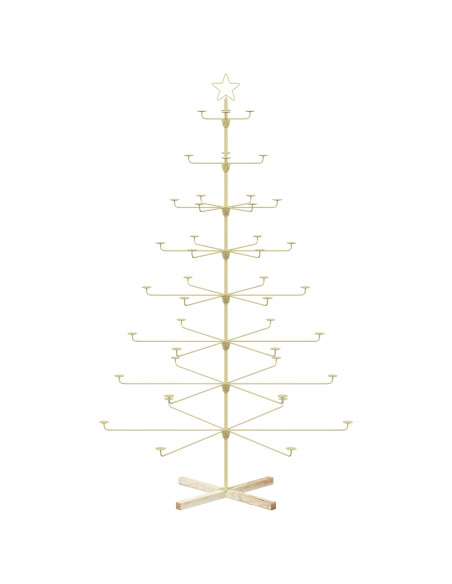 Albero di Natale in Metallo con Supporto KUOPIO 210 cm Acciaio