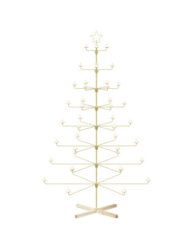 Albero di Natale in Metallo con Supporto KUOPIO 210 cm Acciaio