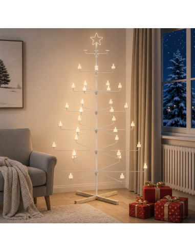 Albero di Natale in Metallo con Supporto KUOPIO 180 cm Acciaio