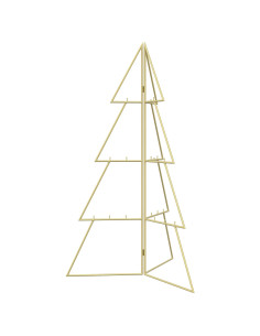 Albero di Natale in metallo KUOPIO 100 cm Acciaio Oro 2