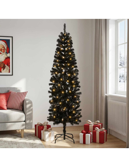 Albero di Natale Artificiale Sottile 240 cm 300 LED