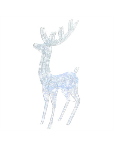 Renne di Natale XXL in Acrilico 250 LED 180cm Bianco Freddo