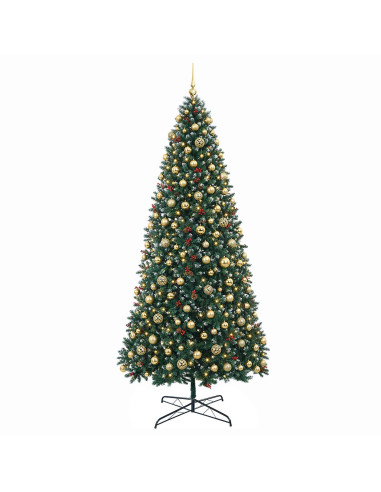 Albero di Natale Artificiale con Rami Pieghevoli 400 cm 600 LED