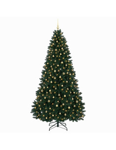 Albero di Natale artificiale verde scuro con palline 300 cm 2