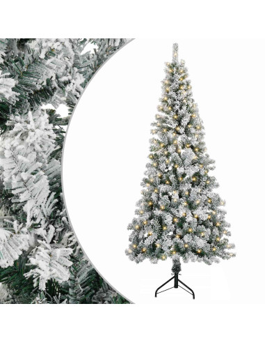 Albero di Natale Artificiale con Rami Pieghevoli 150 cm 150 LED