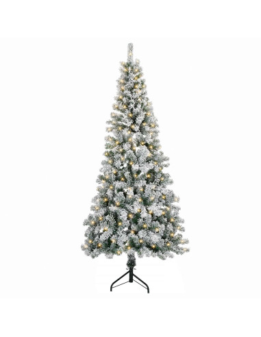 Albero di Natale Artificiale con Rami Pieghevoli 120 cm 150 LED