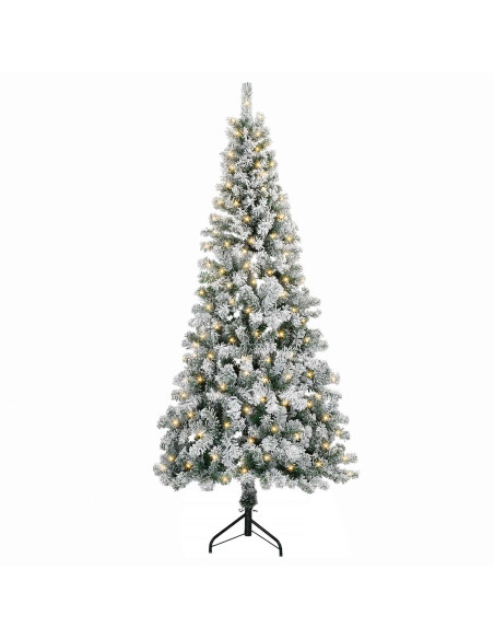 Albero di Natale Artificiale con Rami Pieghevoli 120 cm 150 LED