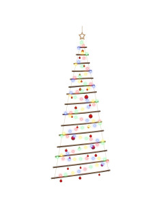 Albero di Natale appeso con palle 210 cm 130 LED Multicolore 2