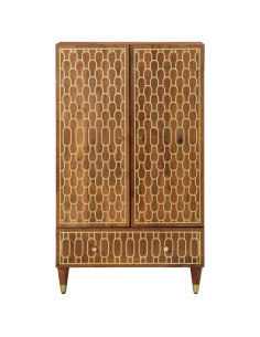 Credenza 60x33x110 cm in Legno Massello di Mango