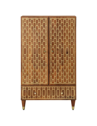 Credenza 60x33x110 cm in Legno Massello di Mango