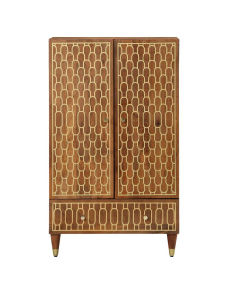 Credenza 60x33x110 cm in Legno Massello di Mango