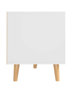 Mobile TV Bianco e Rovere Sonoma 90x40x48,5cm Legno Multistrato