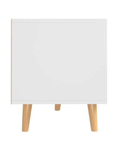 Mobile TV Bianco e Rovere Sonoma 90x40x48,5cm Legno Multistrato