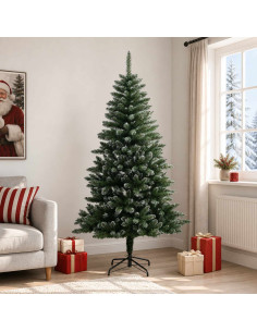 Albero di Natale Artificiale con Rami Pieghevoli 180 cm