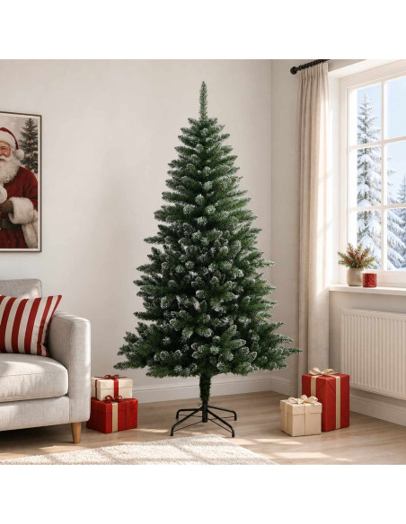 Albero di Natale Artificiale con Rami Pieghevoli 180 cm