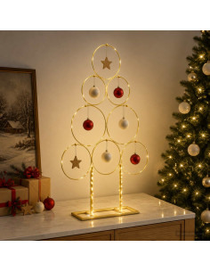 Albero di Natale in metallo con supporto KUOPIO 60 cm Acciaio