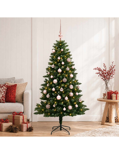 Albero di Natale Artificiale con Palline 120 cm 150 LED
