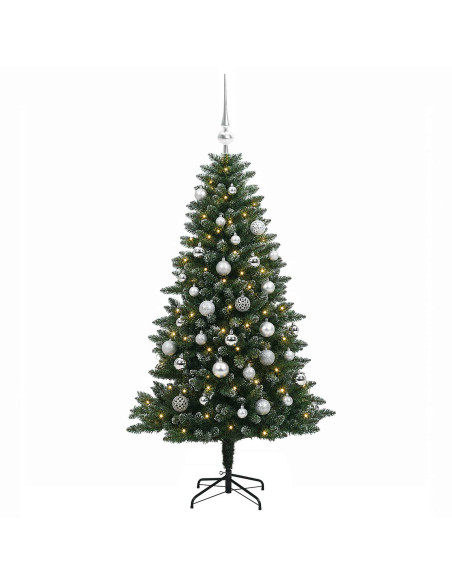 Albero di Natale Artificiale con Palline 120 cm 150 LED