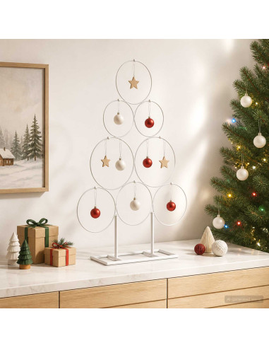 Albero di Natale in metallo con supporto KUOPIO 60 cm Acciaio