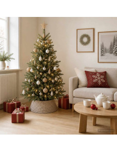 Collare per Albero di Natale Rotondo Bianco Ø 45 x 22 cm