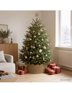 Collare per Albero di Natale Rotondo Naturale Ø 60 x 22 cm
