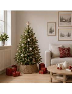 Collare per Albero di Natale Rotondo Naturale Ø 45 x 22 cm