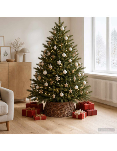 Collare per Albero di Natale Rotondo Marrone Ø 60 x 22 cm