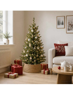 Collare per Albero di Natale Rotondo Naturale Ø 45 x 22 cm