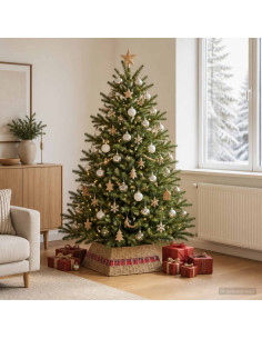 Collare per Albero di Natale Quadrato Naturale 60 x 60 x 28 cm
