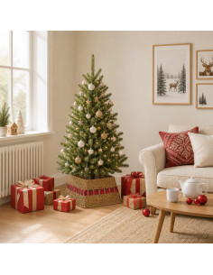 Collare per Albero di Natale Quadrato Naturale 50 x 50 x 25 cm