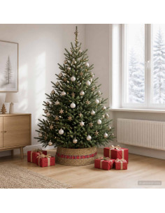 Collare per Albero di Natale Rotondo Naturale Ø 75 x 25 cm