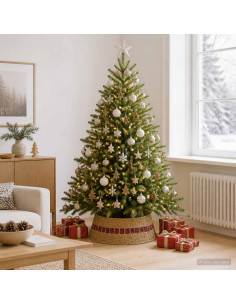 Collare per Albero di Natale Rotondo Naturale Ø 60 x 22 cm