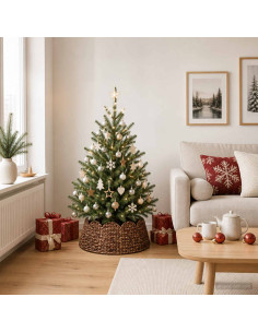 Collare per Albero di Natale Rotondo Marrone Ø 45 x 22 cm