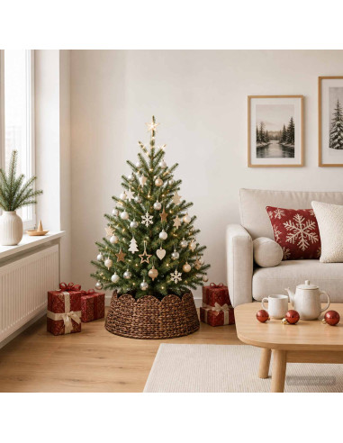 Collare per Albero di Natale Rotondo Marrone Ø 45 x 22 cm