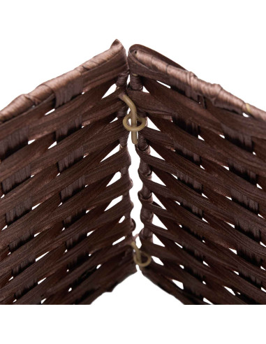 Collare per Albero di Natale Quadrato Marrone Scuro polyrattan