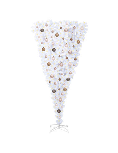Albero di Natale artificiale Bianco 180 cm PVC e Acciaio
