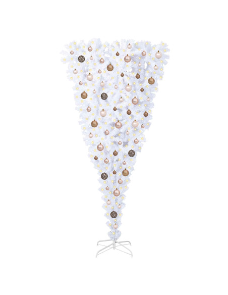 Albero di Natale artificiale Bianco 180 cm PVC e Acciaio