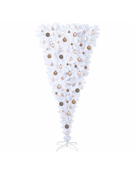 Albero di Natale artificiale Bianco 180 cm PVC e Acciaio
