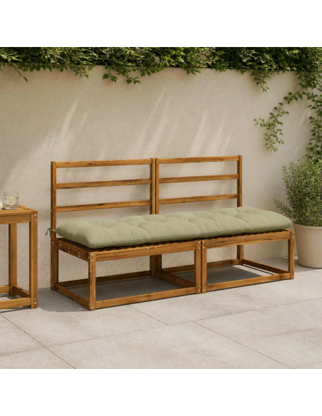 Cuscini per Panchina VIANEN 2 pz 100% Poliestere Verde chiaro