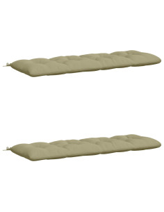 Cuscini per Panchina VIANEN 2 pz 100% Poliestere Verde chiaro 2