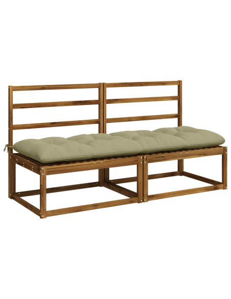 Cuscini per Panchina VIANEN 2 pz 100% Poliestere Verde chiaro