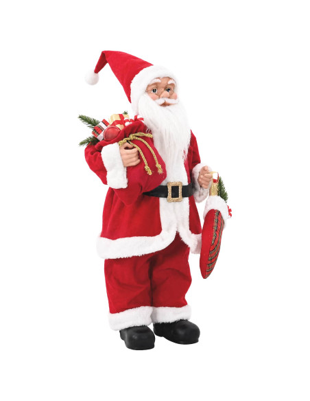 Statuetta di Babbo Natale Rosso 30 cm Poliestere