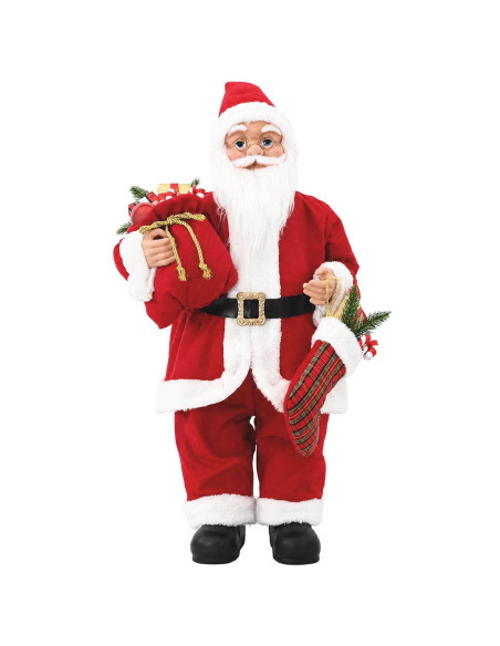 Statuetta di Babbo Natale Rosso 30 cm Poliestere
