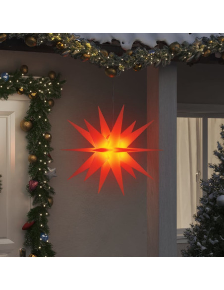 Luci di Natale con LED 3 pz Pieghevoli Rosse 100 cm